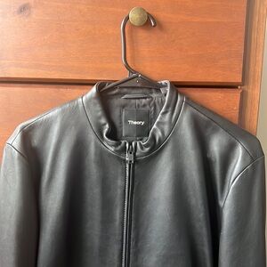 Theory Leather Jacket Size M (Black)